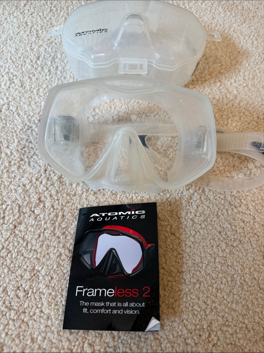 Atomic aquatics frameless 2 scuba mask. Size medium.